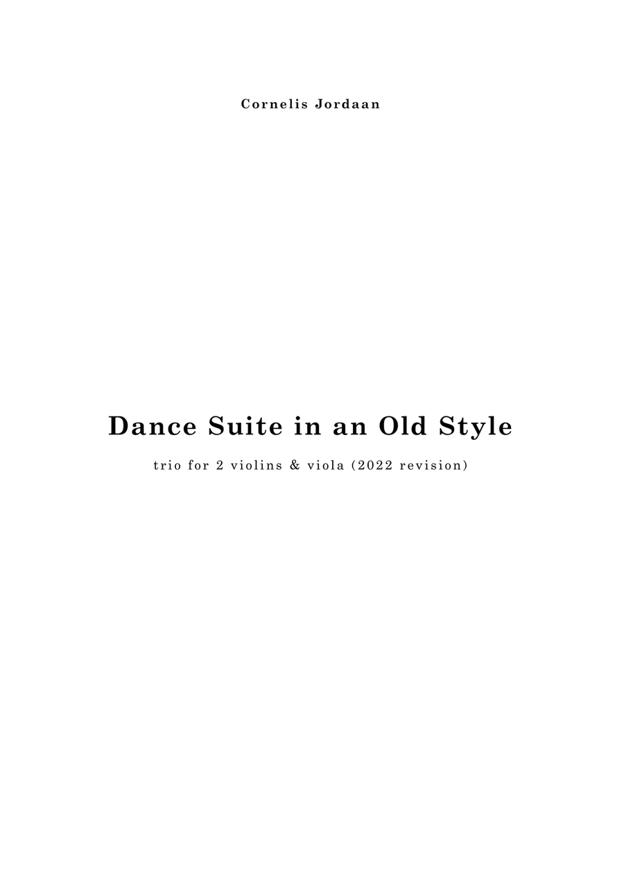 Dance Suite in an Old Style, for 2 violins & viola String Trio scores gallery preview page 1
