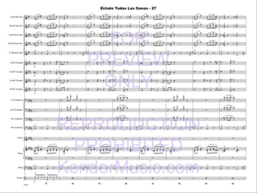 Echale Todas Las Ganas (Give It All You Got) Jazz Ensemble scores gallery preview page 57