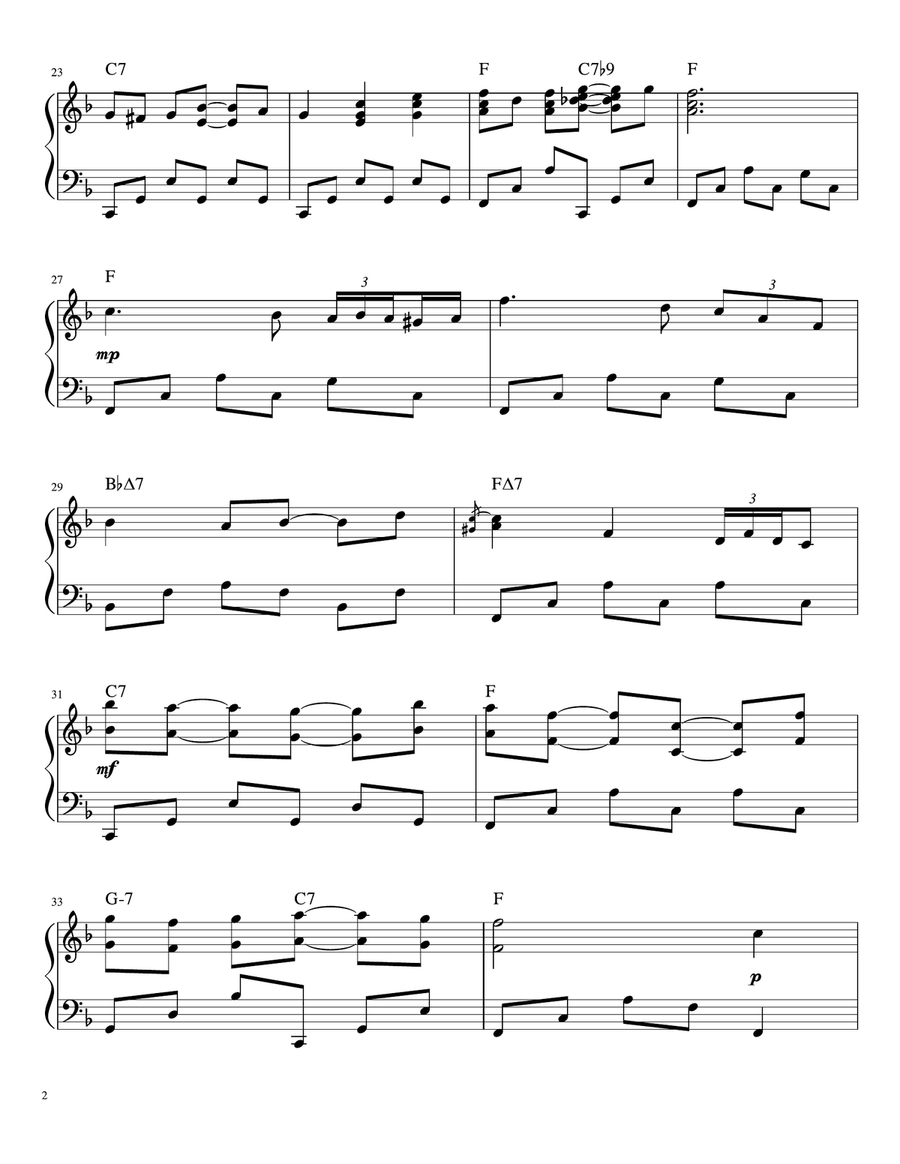 Away in a Manger (Jazz Piano) Piano Solo scores gallery preview page 2