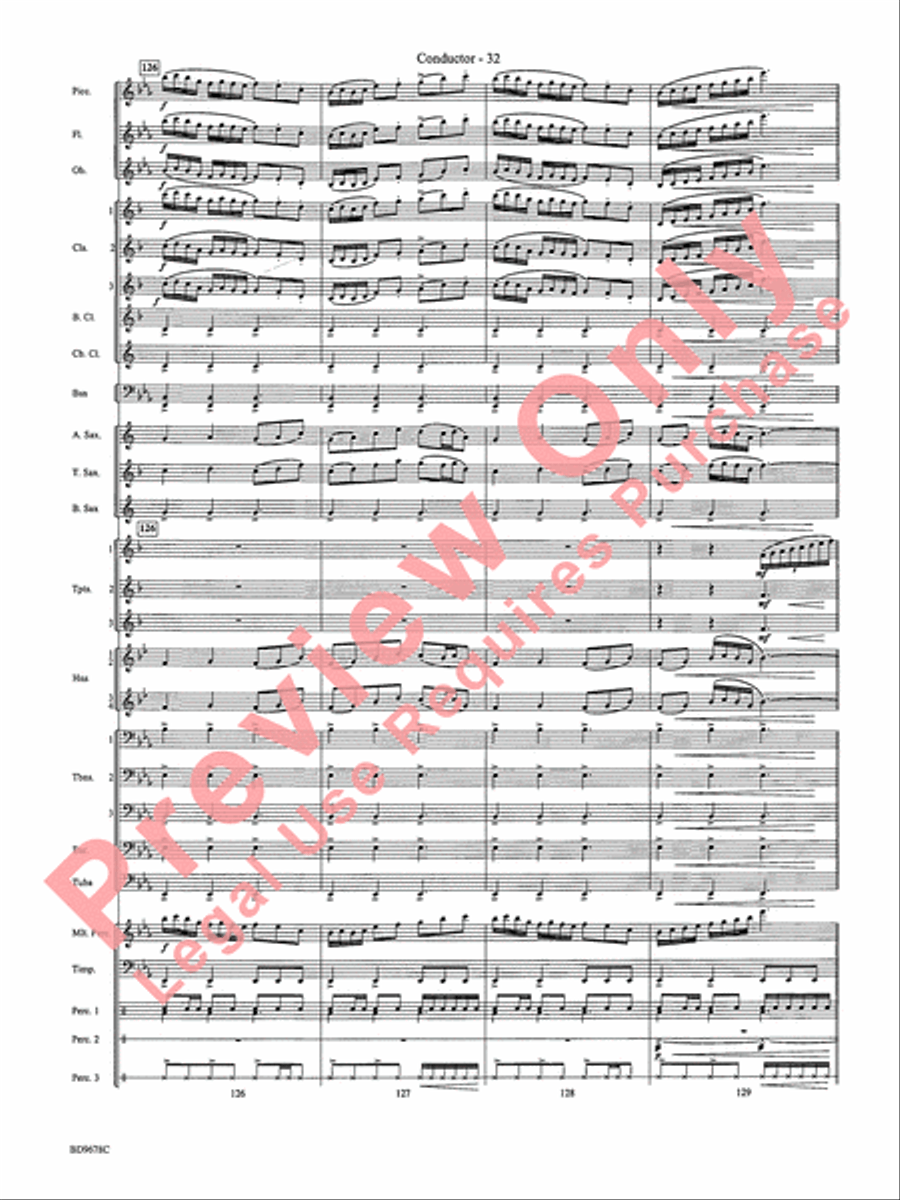 Through the Vulcan's Eye Concert Band scores gallery preview page 35