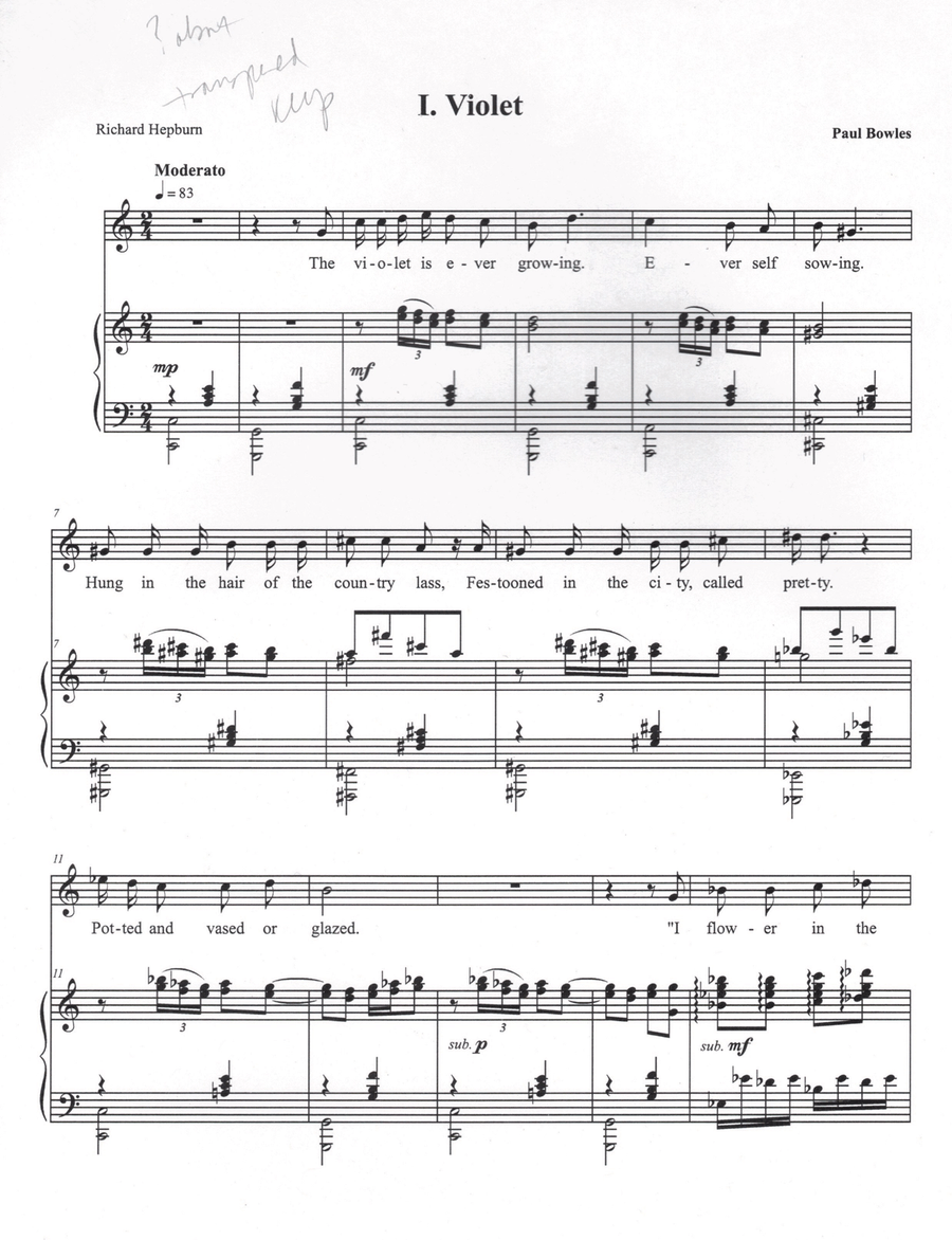 Five Spring Songs Piano, Vocal scores gallery preview page 1