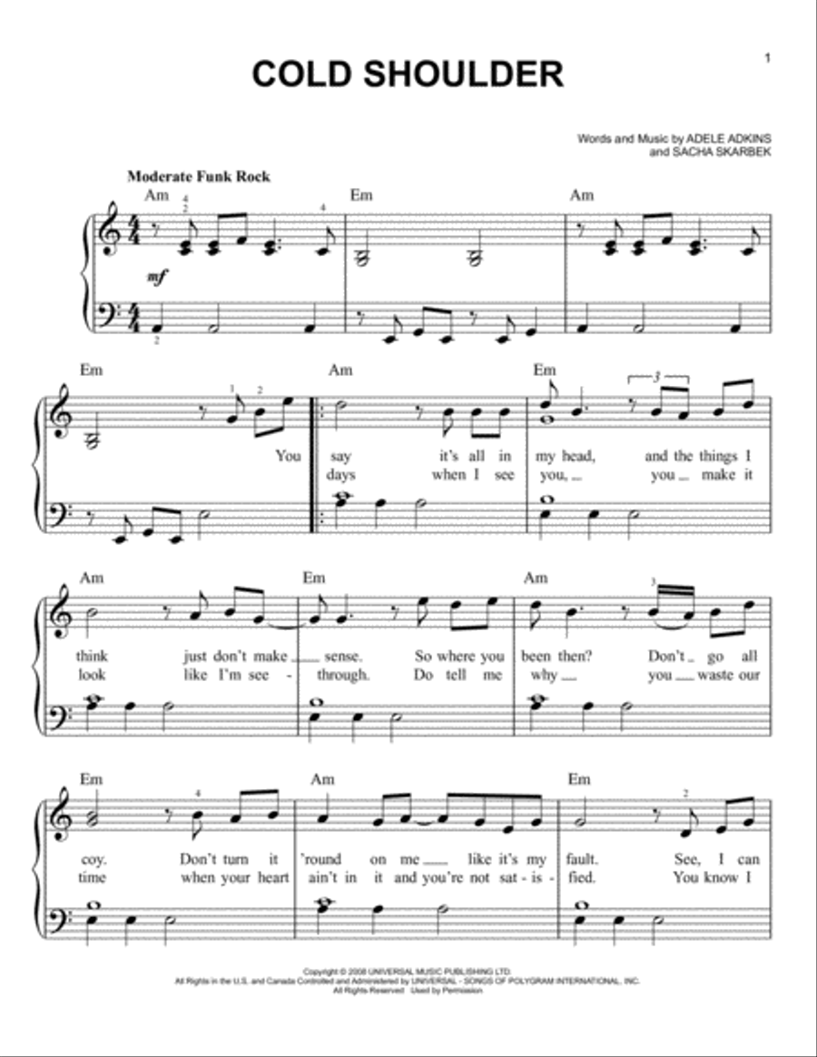 Cold Shoulder Voice scores gallery preview page 1