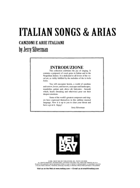 Italian Songs & Arias
