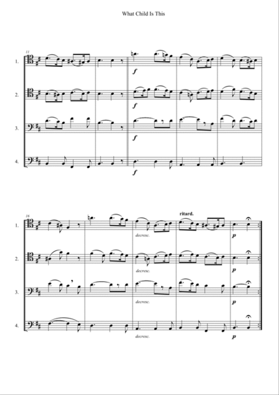 What Child Is This String Quartet scores gallery preview page 2