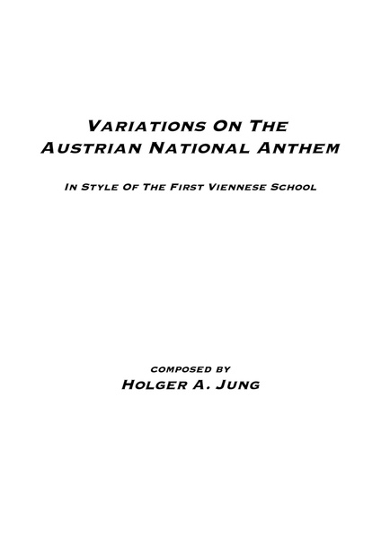 Variations On The Austrian National Anthem image number null