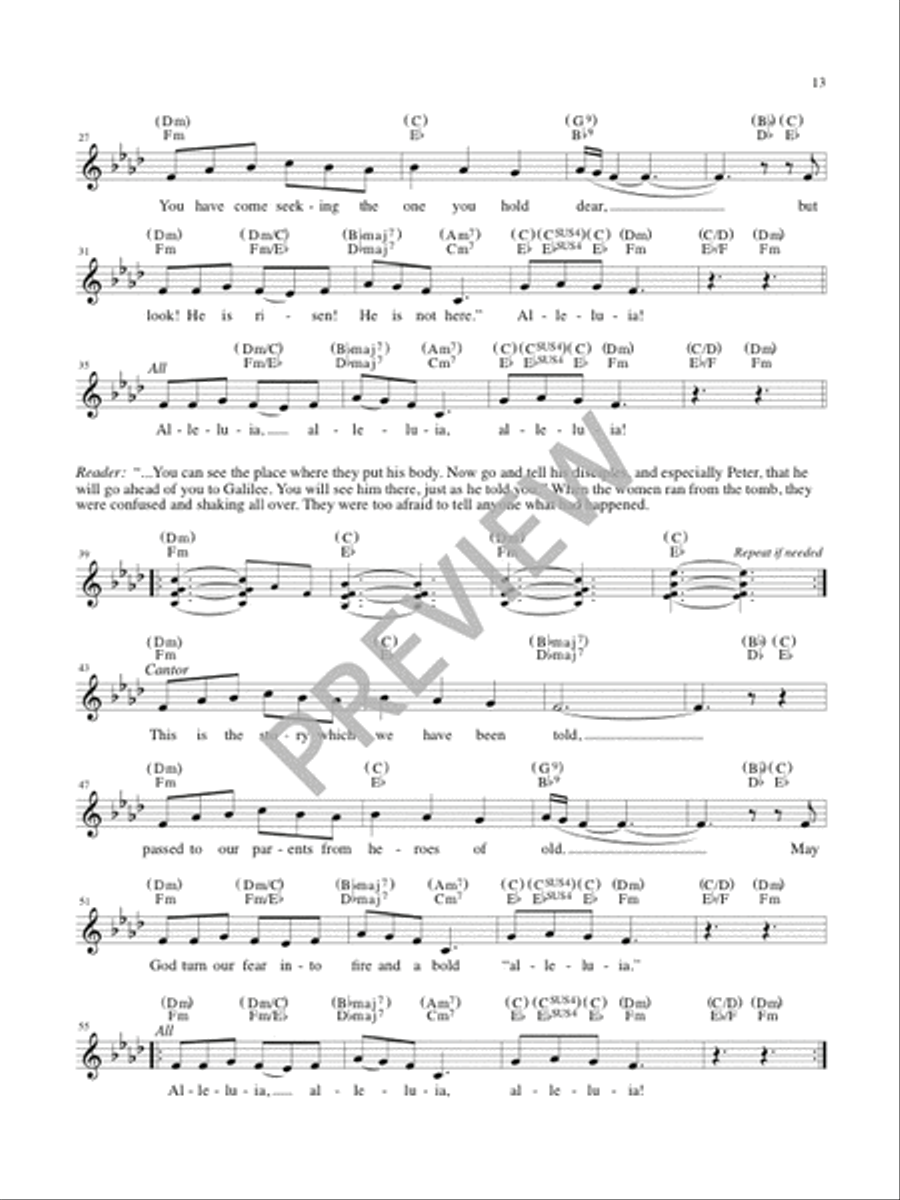 Easter Gospels - F minor edition Flute scores gallery preview page 12