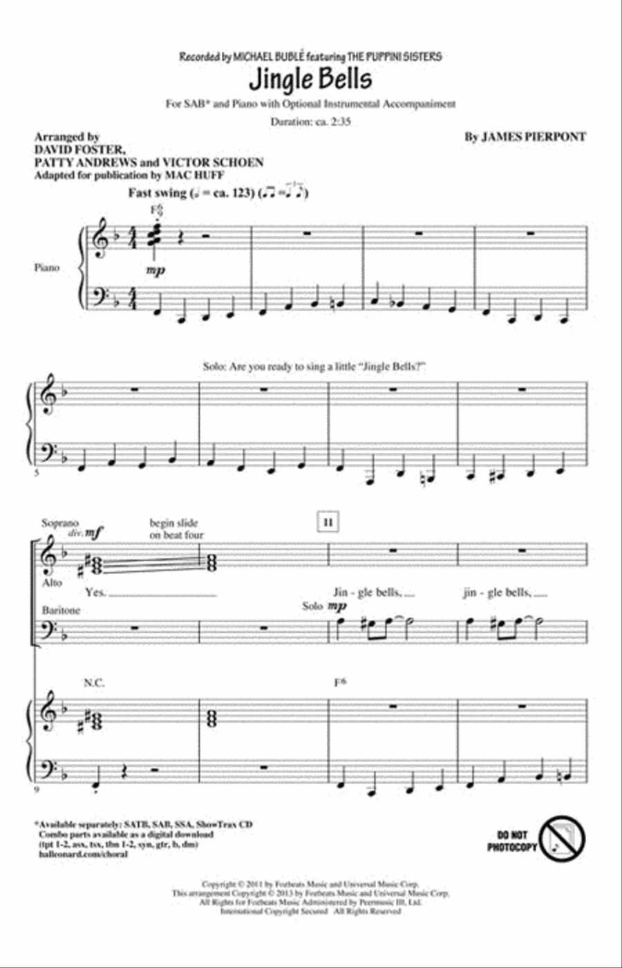 Jingle Bells Jingle Bells 3-Part scores gallery preview page 2