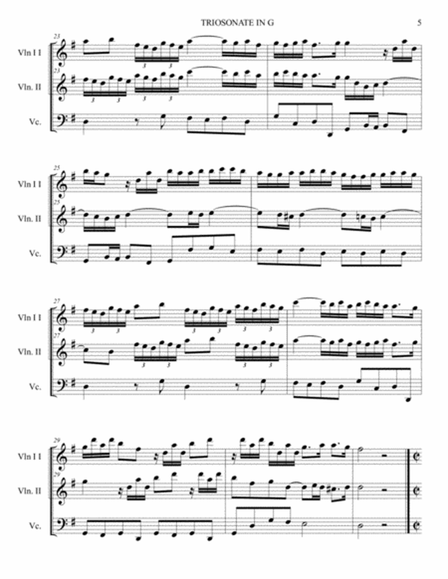 TRIOSONATA IN G - Arr. for Trio String image number null