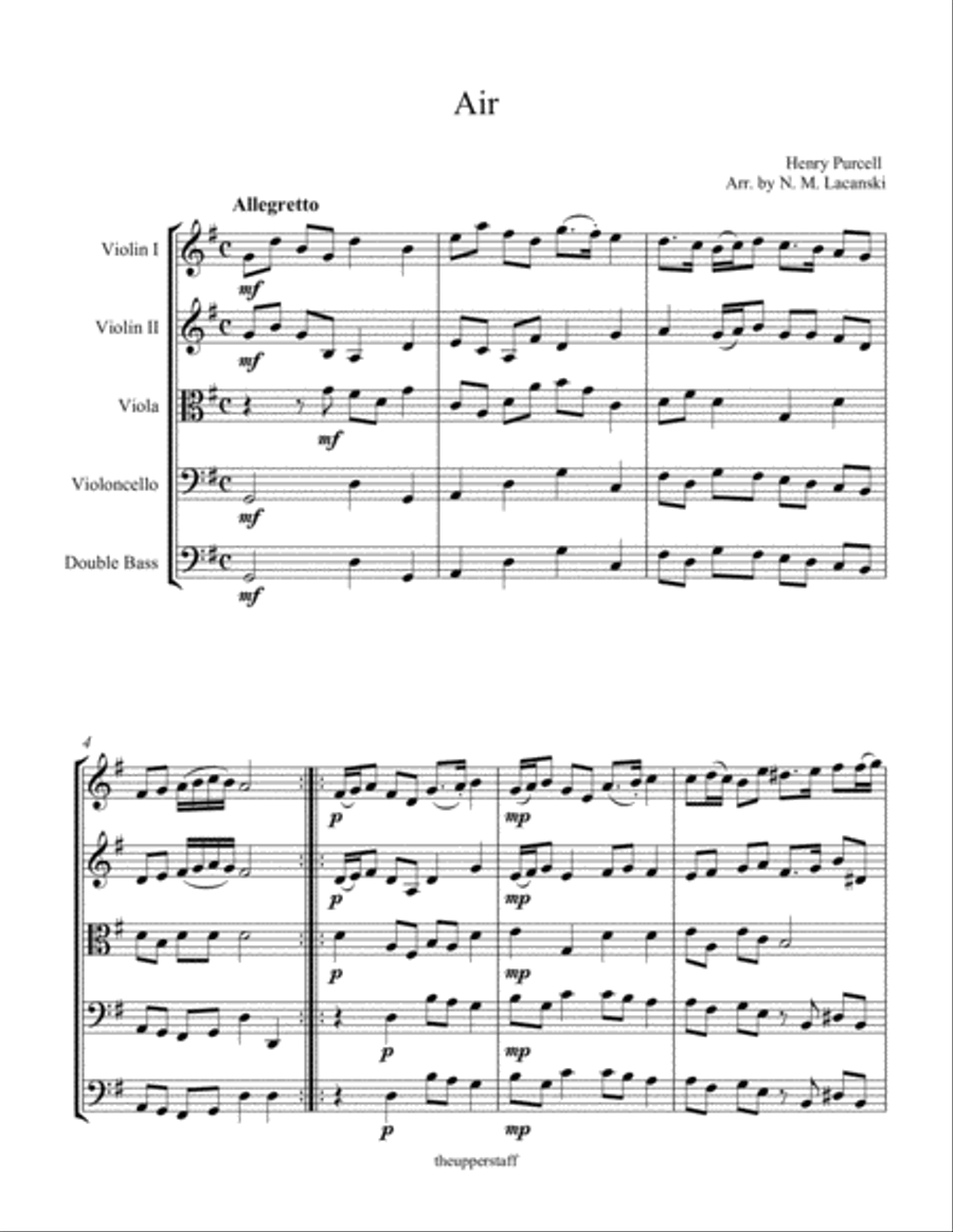 Air Air String Quartet scores gallery preview page 1
