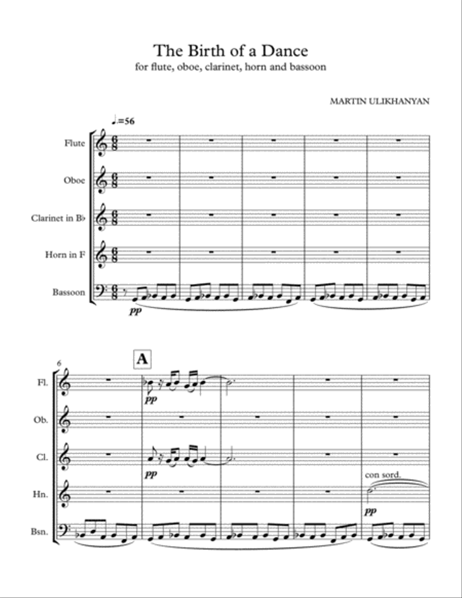 The Birth of a Dance Woodwind Quintet scores gallery preview page 2