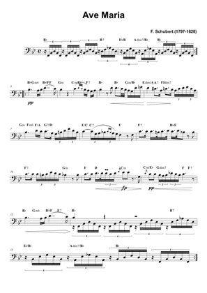 Ave Maria - Schubert bass clef lead sheet