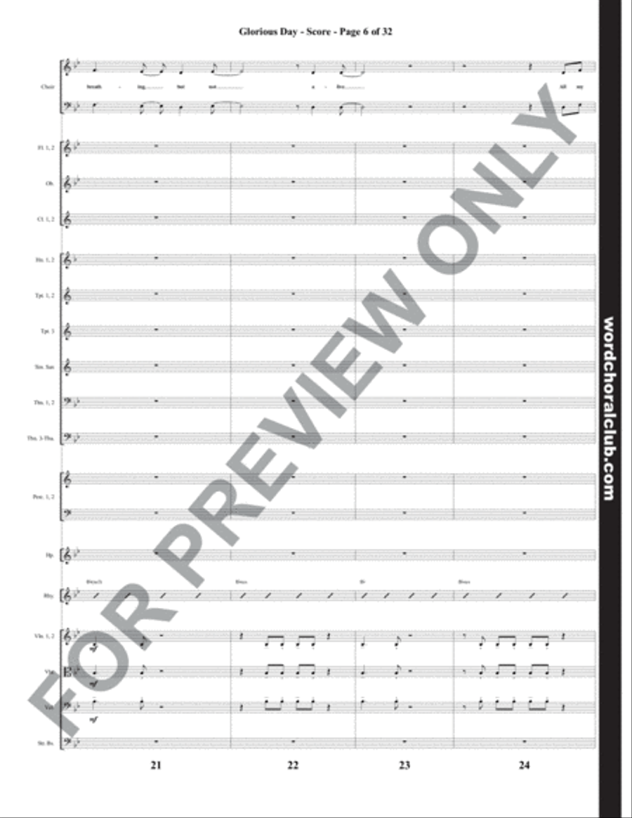 Glorious Day with Christ the Lord Is Risen Today - Orchestration Choir scores gallery preview page 7
