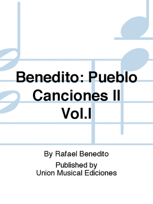 Book cover for Pueblo Canciones II Vol.I