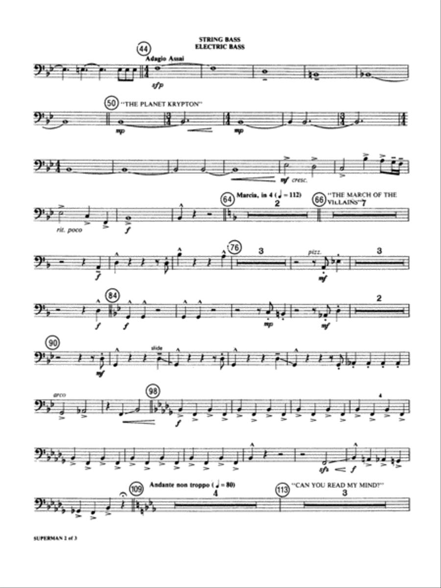 Superman: String Bass Concert Band scores gallery preview page 2