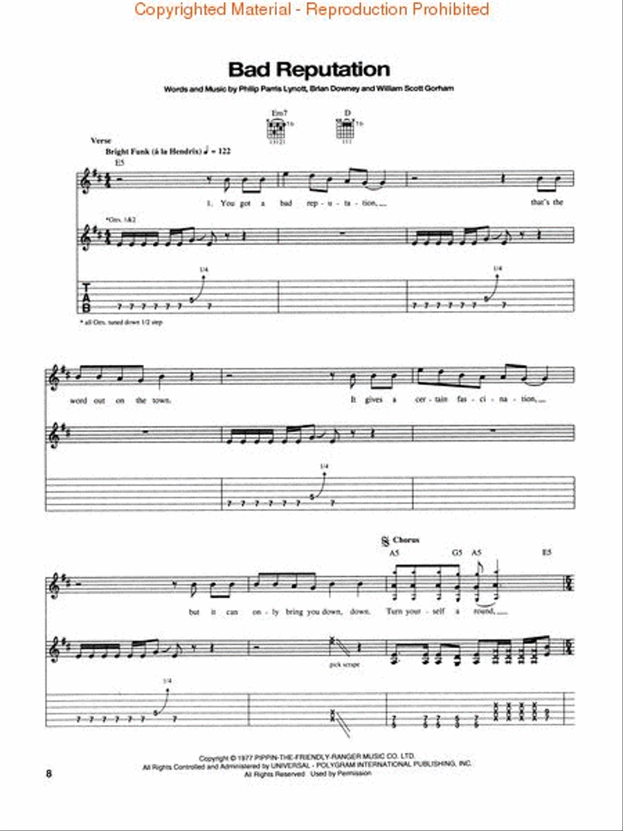 The Best of Thin Lizzy Electric Guitar scores gallery preview page 3
