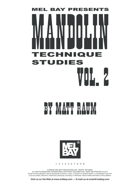 Mandolin Technique Studies, Vol. 2