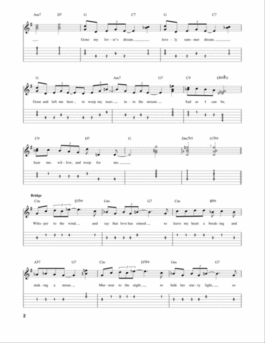Willow Weep For Me Electric Guitar scores gallery preview page 2