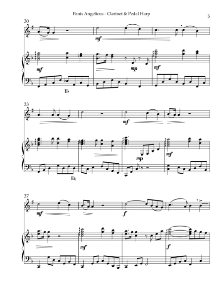 Panis Angelicus, Duet for Bb Clarinet & Pedal Harp image number null