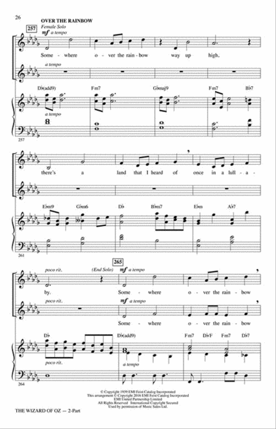The Wizard of Oz 2-Part scores gallery preview page 7