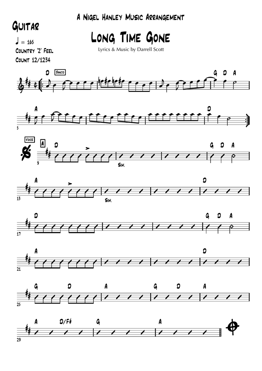 Long Time Gone Cover Band scores gallery preview page 6