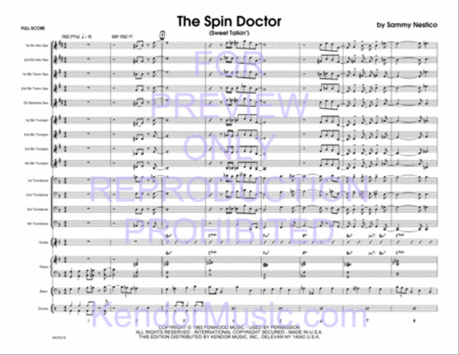 Sorry, Wrong Number (Full Score) Jazz Ensemble scores gallery preview page 2
