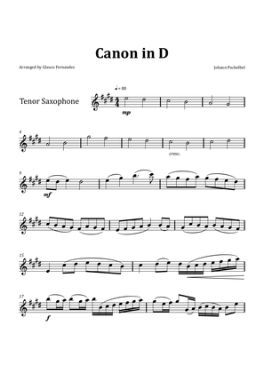 Canon by Pachelbel - Tenor Saxophone Solo