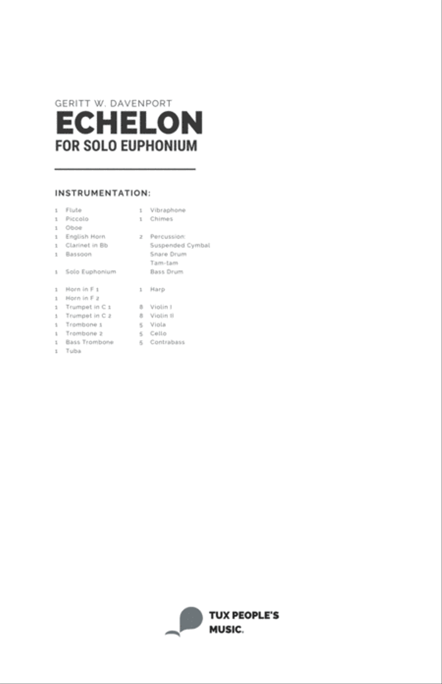 Echelon (Solo Euphonium with Orchestra) Full Orchestra scores gallery preview page 2