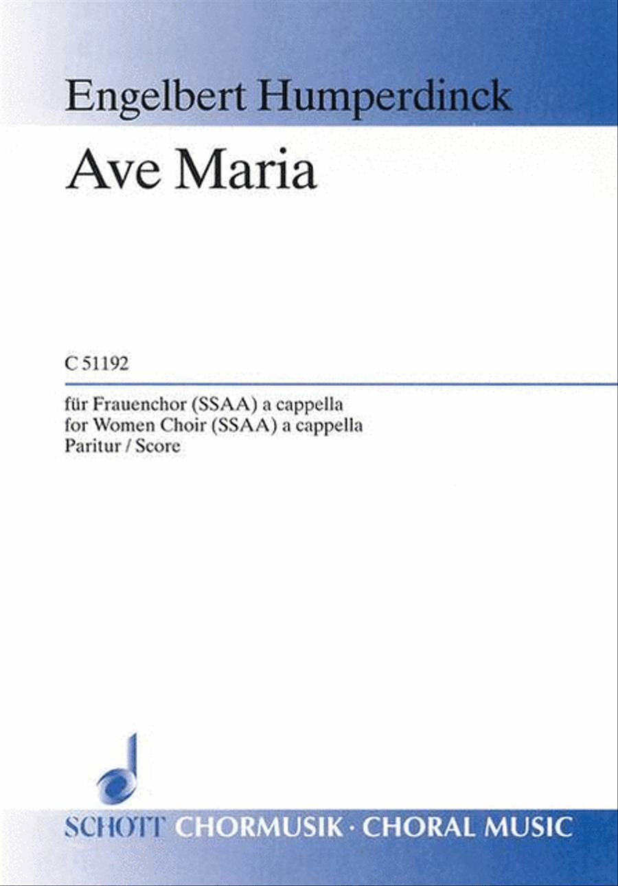 Ave Maria G major SSAA scores gallery preview page 1