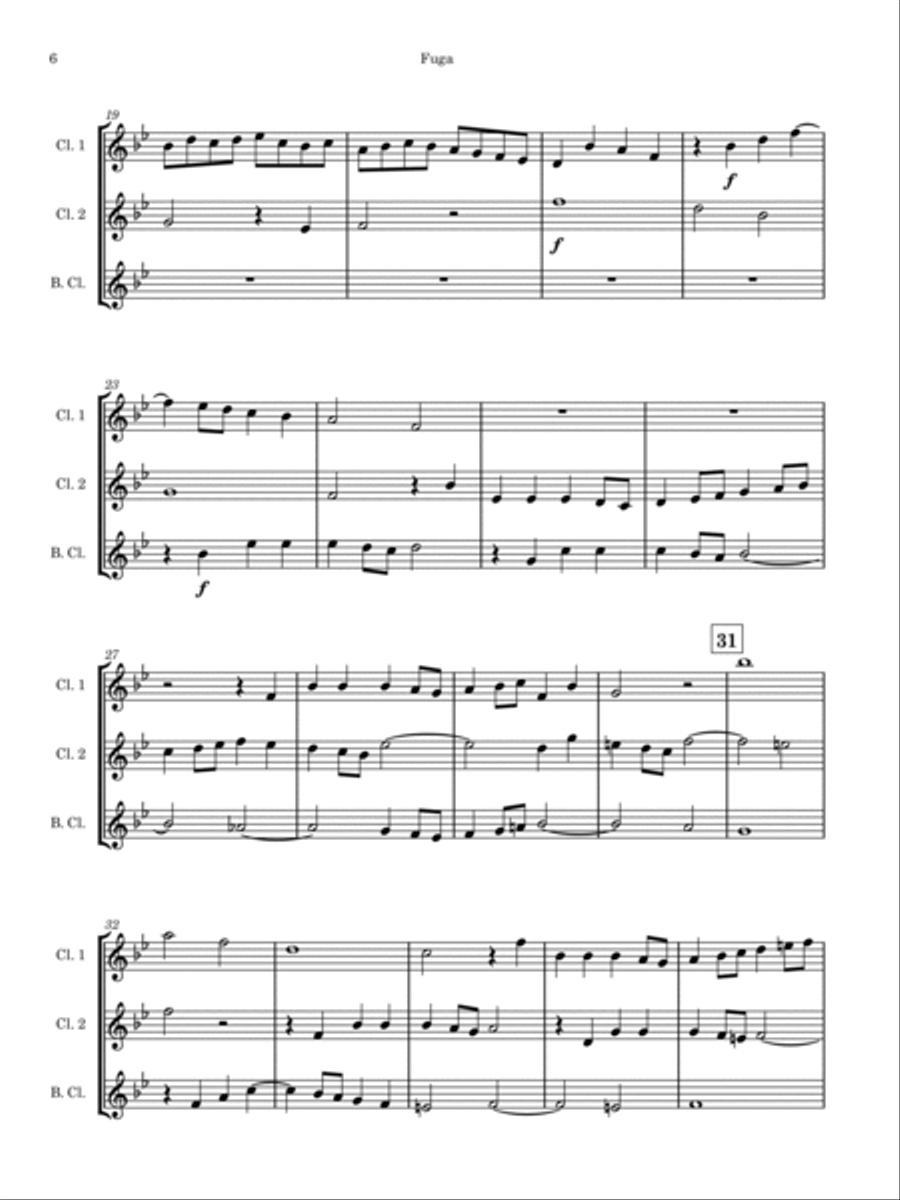 Trio Sonata IX Clarinet Trio scores gallery preview page 6