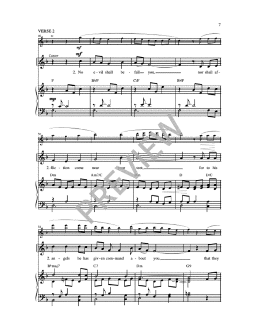 Be with Me, Lord: Psalm 91 4-Part scores gallery preview page 15