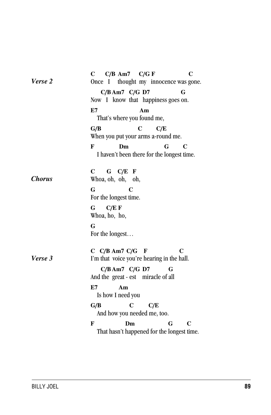 The Longest Time Piano scores gallery preview page 2