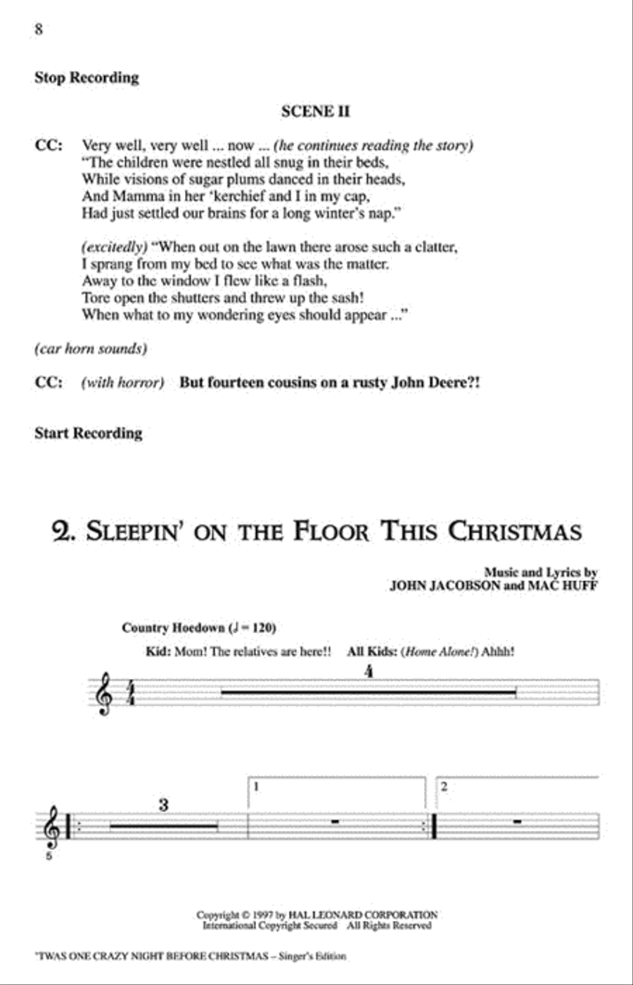 'Twas One Crazy Night Before Christmas (Musical) Choir scores gallery preview page 2
