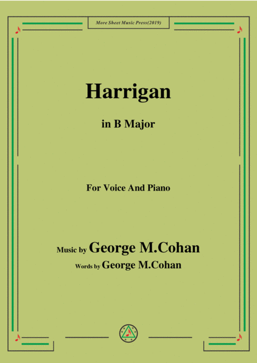 George M. Cohan.-Harrigan,in B Major,for Voice&Piano image number null