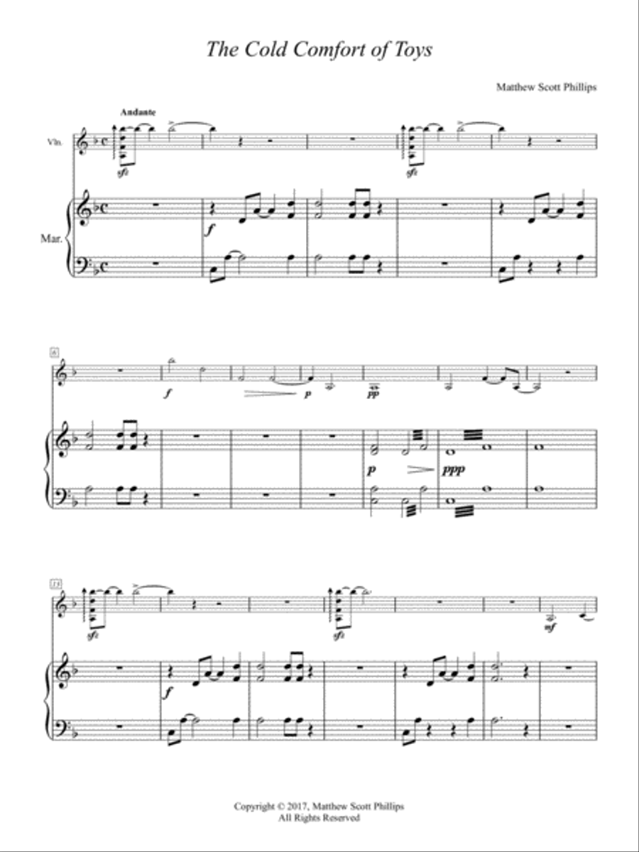 The Cold Comfort of Toys Violin scores gallery preview page 2