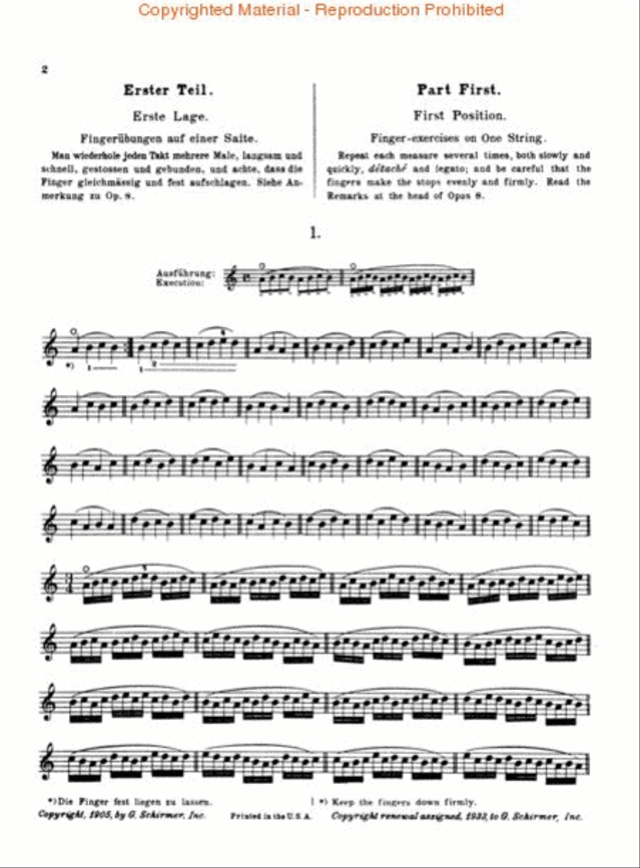 School of Violin Technics, Op. 1 – Book 1 Violin scores gallery preview page 2