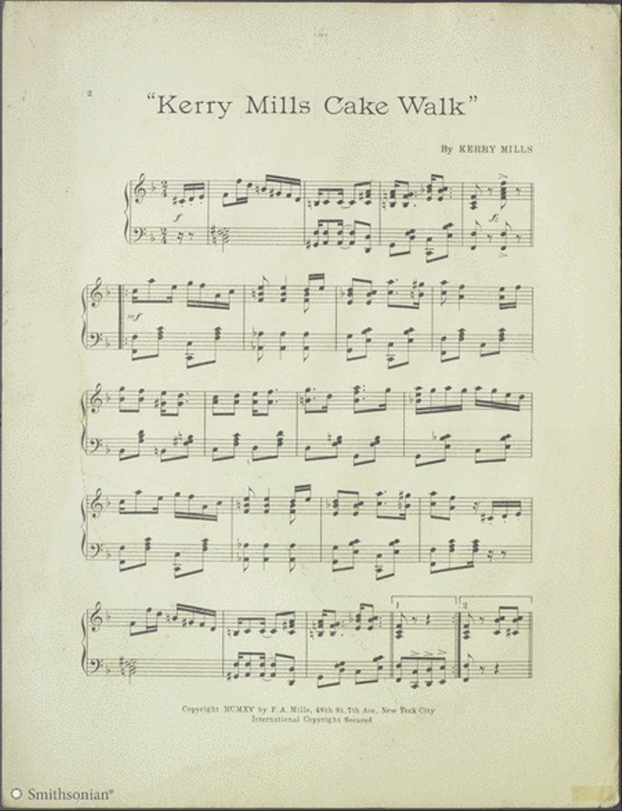 Kerry Mill's Cake Walk Piano Solo scores gallery preview page 2
