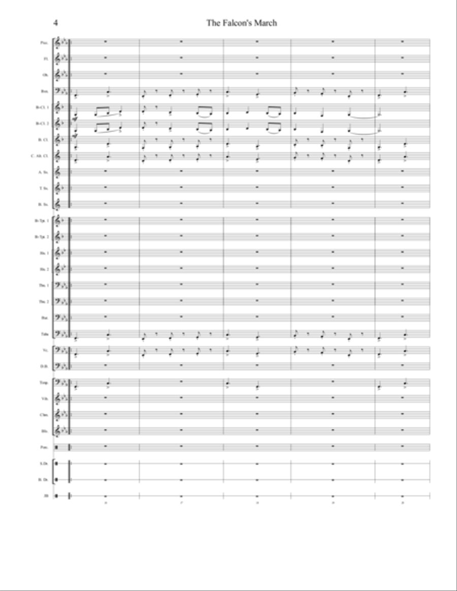 The Falcon's March The Falcon's March Large Ensemble scores gallery preview page 4