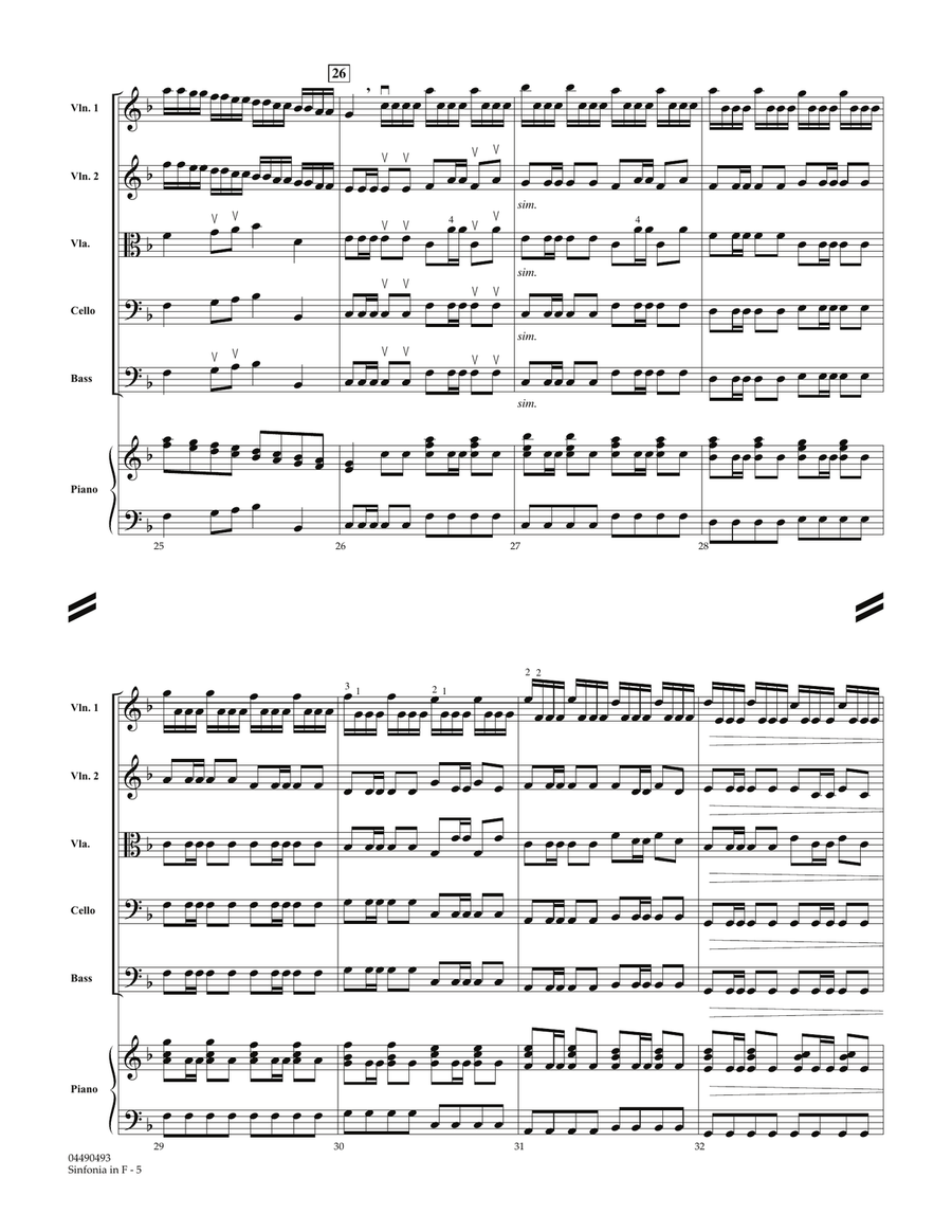 Sinfonia In F - Conductor Score (Full Score) Orchestra scores gallery preview page 5