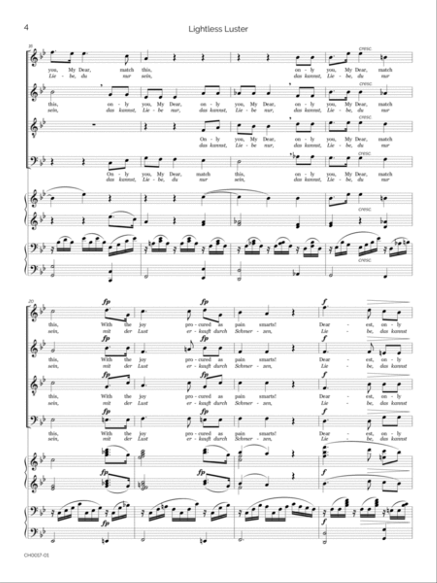 Lightless Luster (Dunkler Lichtglanz) 4-Part scores gallery preview page 4