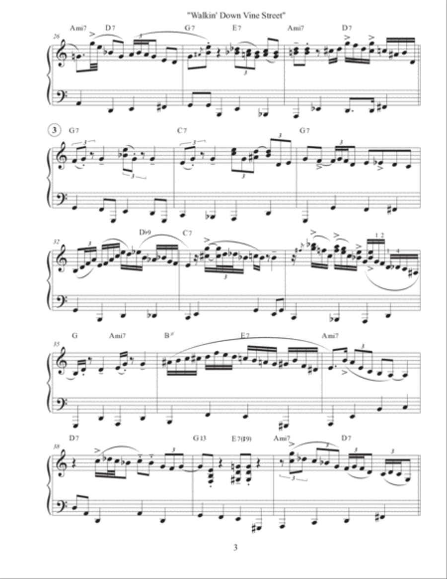Walkin' Down Vine Street - Etude #12 Piano Method scores gallery preview page 3