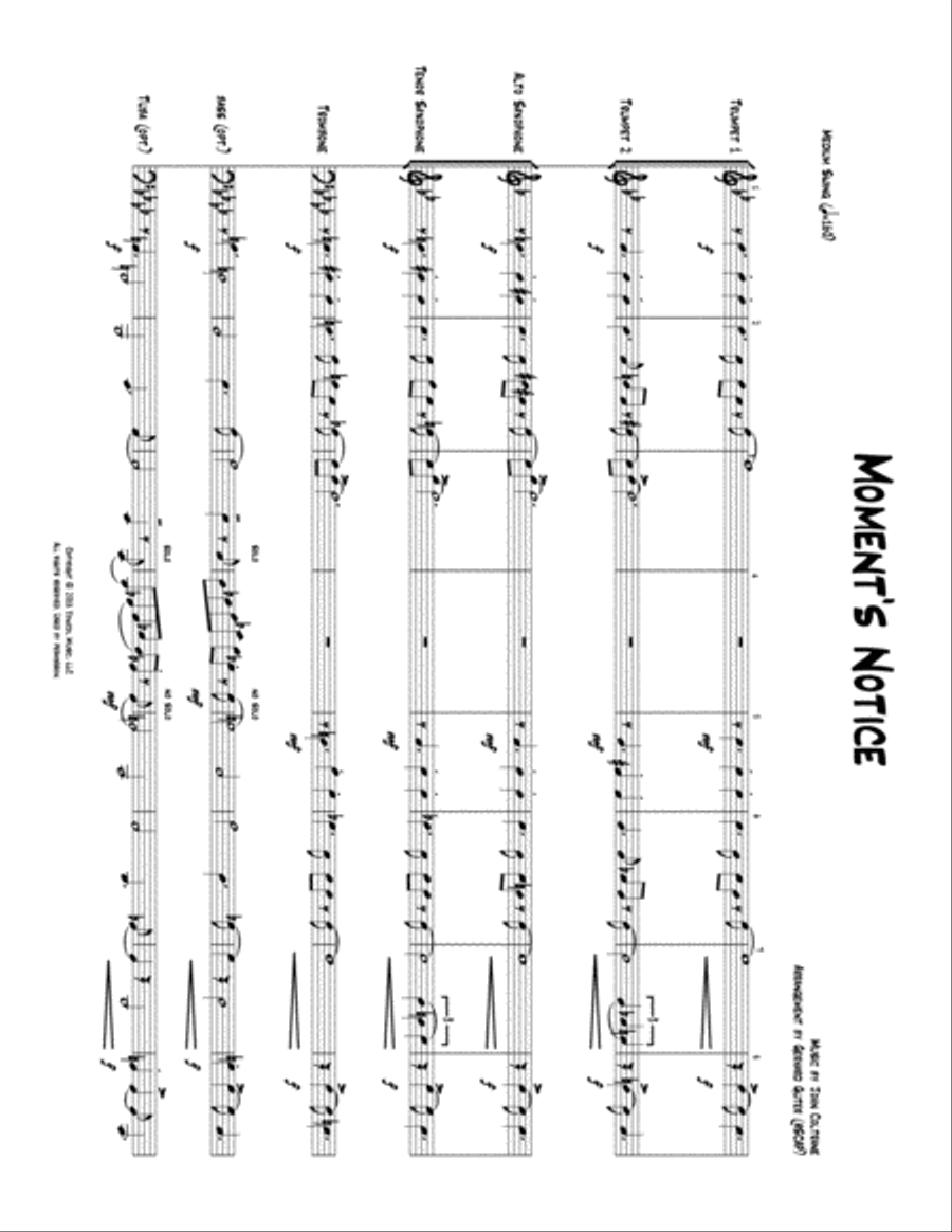 Moment S Notice Jazz Ensemble scores gallery preview page 3