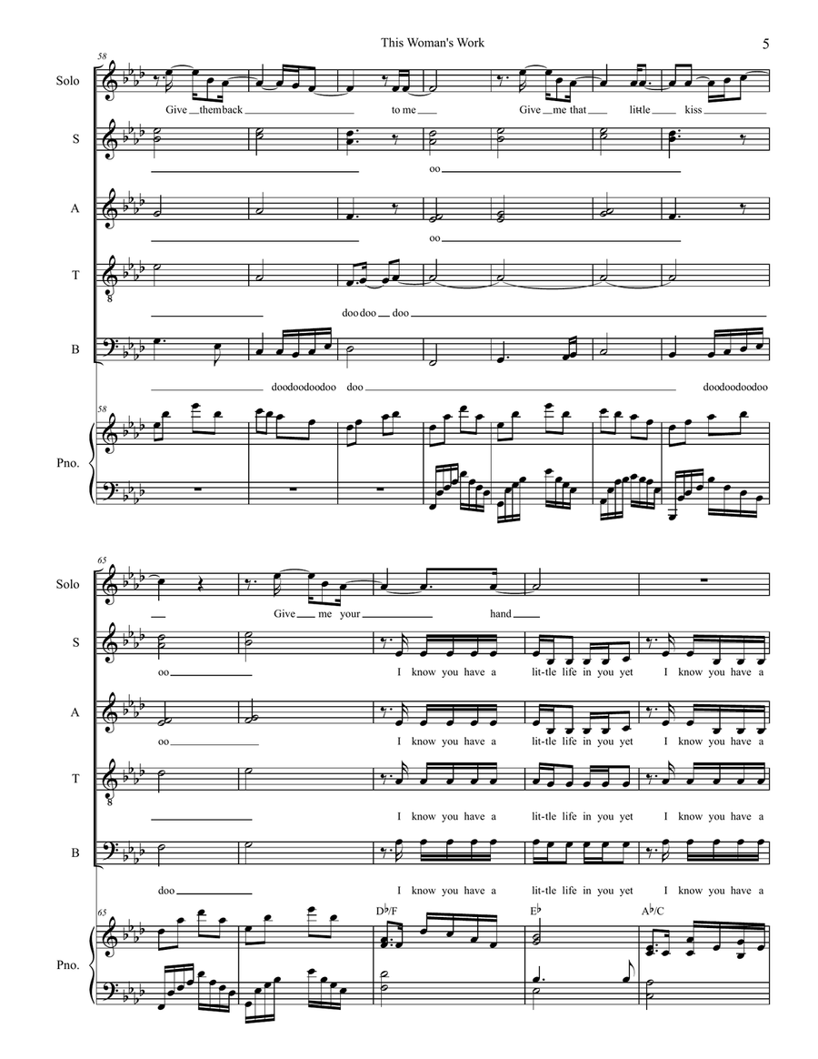 This Woman's Work 4-Part scores gallery preview page 5