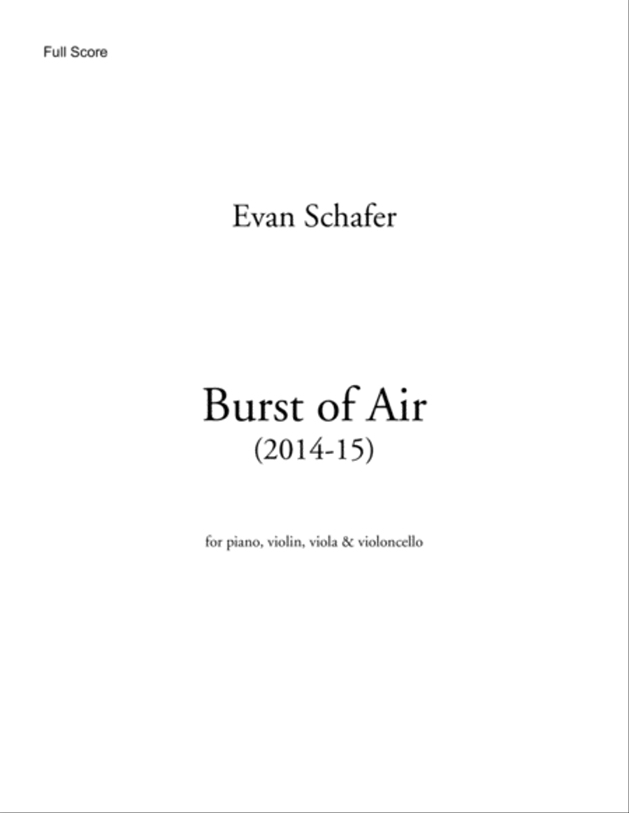 Burst of Air (2014-15) Piano Quartet scores gallery preview page 1