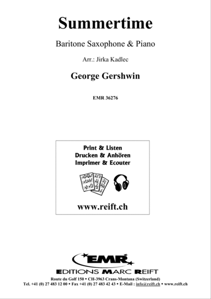 Summertime Baritone Saxophone scores gallery preview page 1