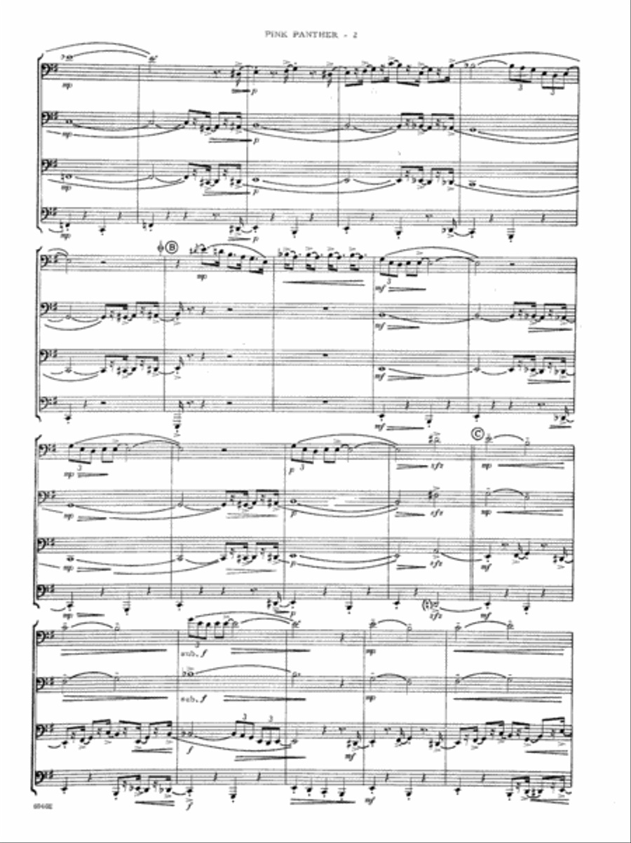 Pink Panther, The Tuba Quartet scores gallery preview page 5