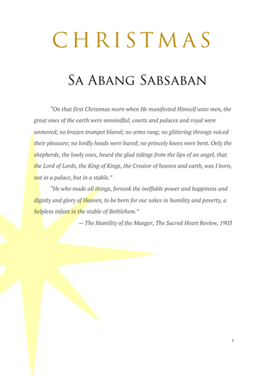 Sa Abang Sabsaban - Tagalog Christmas Song