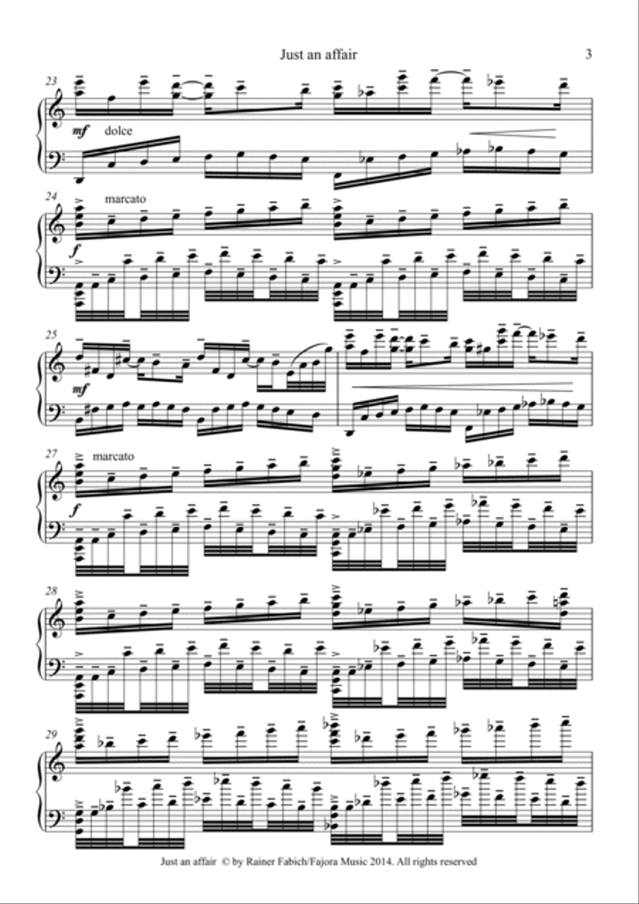 Just an affair Piano Solo scores gallery preview page 3