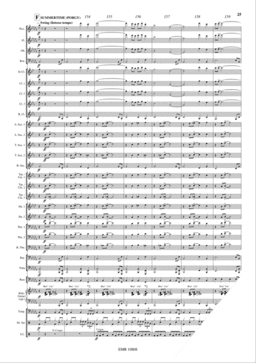 Gershwin Medley Gershwin Medley Concert Band scores gallery preview page 26