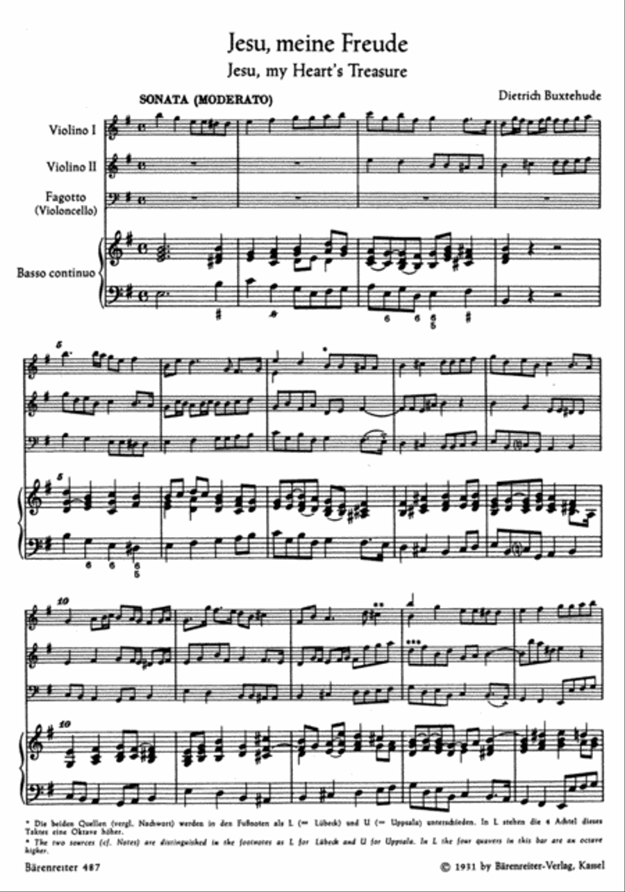 Jesu, my heart's treasure BuxWV 60 3-Part scores gallery preview page 2