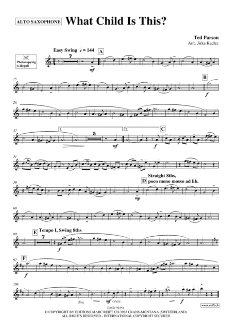 What Child Is This? What Child Is This? Alto Saxophone scores gallery preview page 2